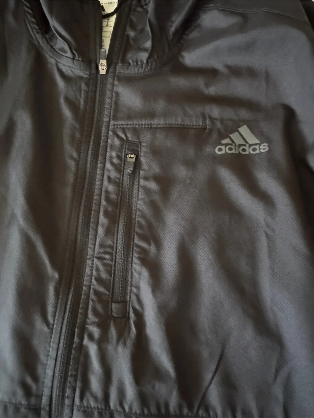 adidas Men’s Black Hooded Windbreaker Jacket
